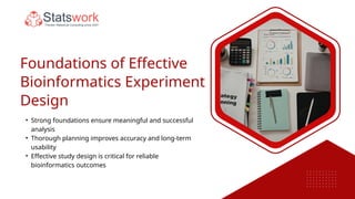 Strategies for Effective Bioinformatics Experiment Design and Data ...