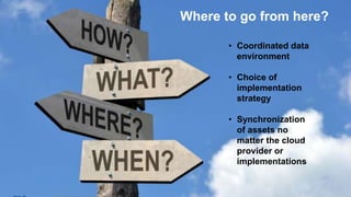 IT & DATA MANAGEMENT RESEARCH, INDUSTRY
ANALYSIS & CONSULTING© 2018 Enterprise Management Associates, Inc.
• Coordinated data
environment
• Choice of
implementation
strategy
• Synchronization
of assets no
matter the cloud
provider or
implementations
Where to go from here?
 