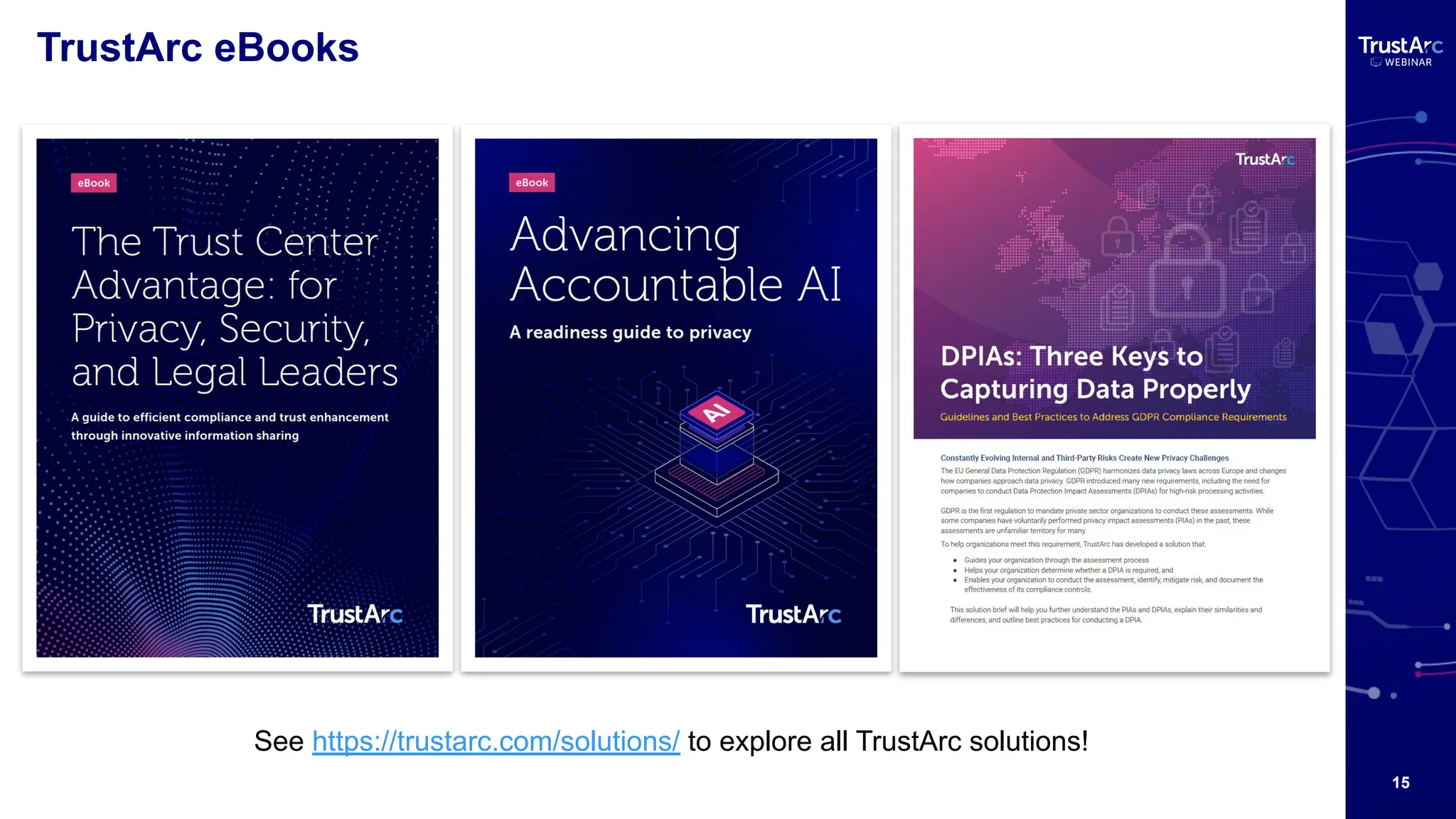 15
TrustArc eBooks
See https://trustarc.com/solutions/ to explore all TrustArc solutions!
 