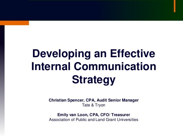 Internal communication strategy university