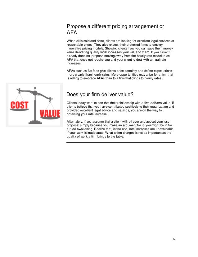 Strategies for Proposing Law Frm Rate Increases
