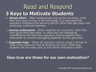 Strategies for Reaching Students At-Risk | PPT