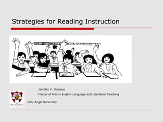 Strategies for Reading Instruction
Holy Angel University
Jennifer V. Ocampo
Master of Arts in English Language and Literature Teaching
 