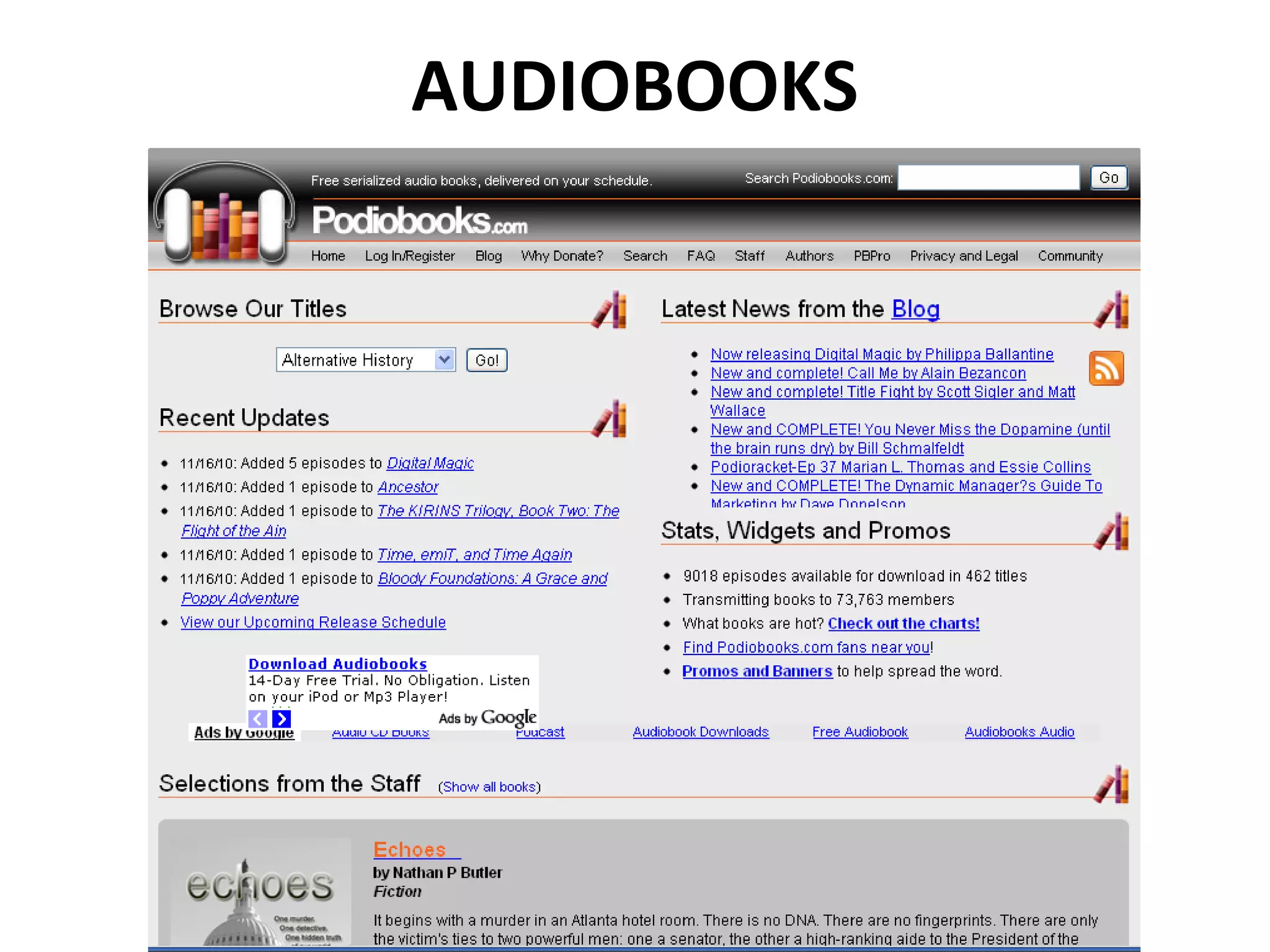 AUDIOBOOKS
 