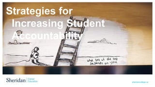 sheridancollege.ca
Strategies for
Increasing Student
Accountability
 