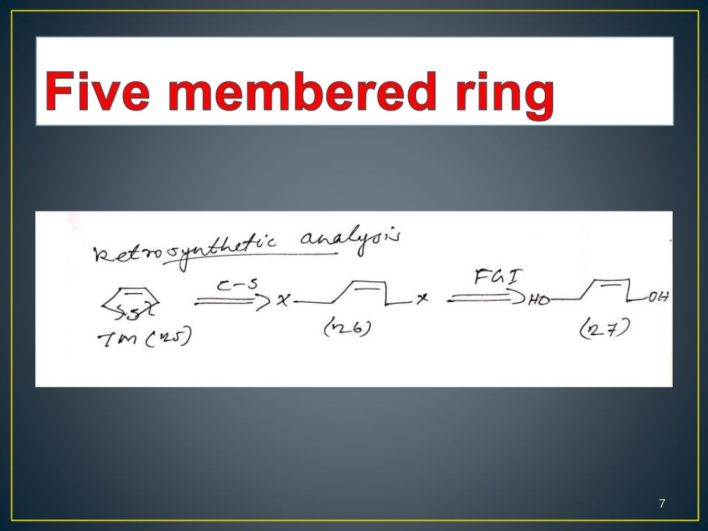 Strategies for synthesis of three,four five and six membered ring