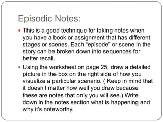 Strategies for taking good notes ppt | PPT