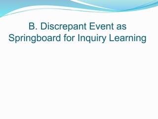 B. Discrepant Event as
Springboard for Inquiry Learning
 