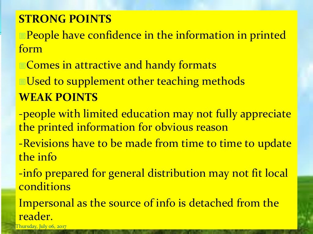 Strategies and Methods for Extension