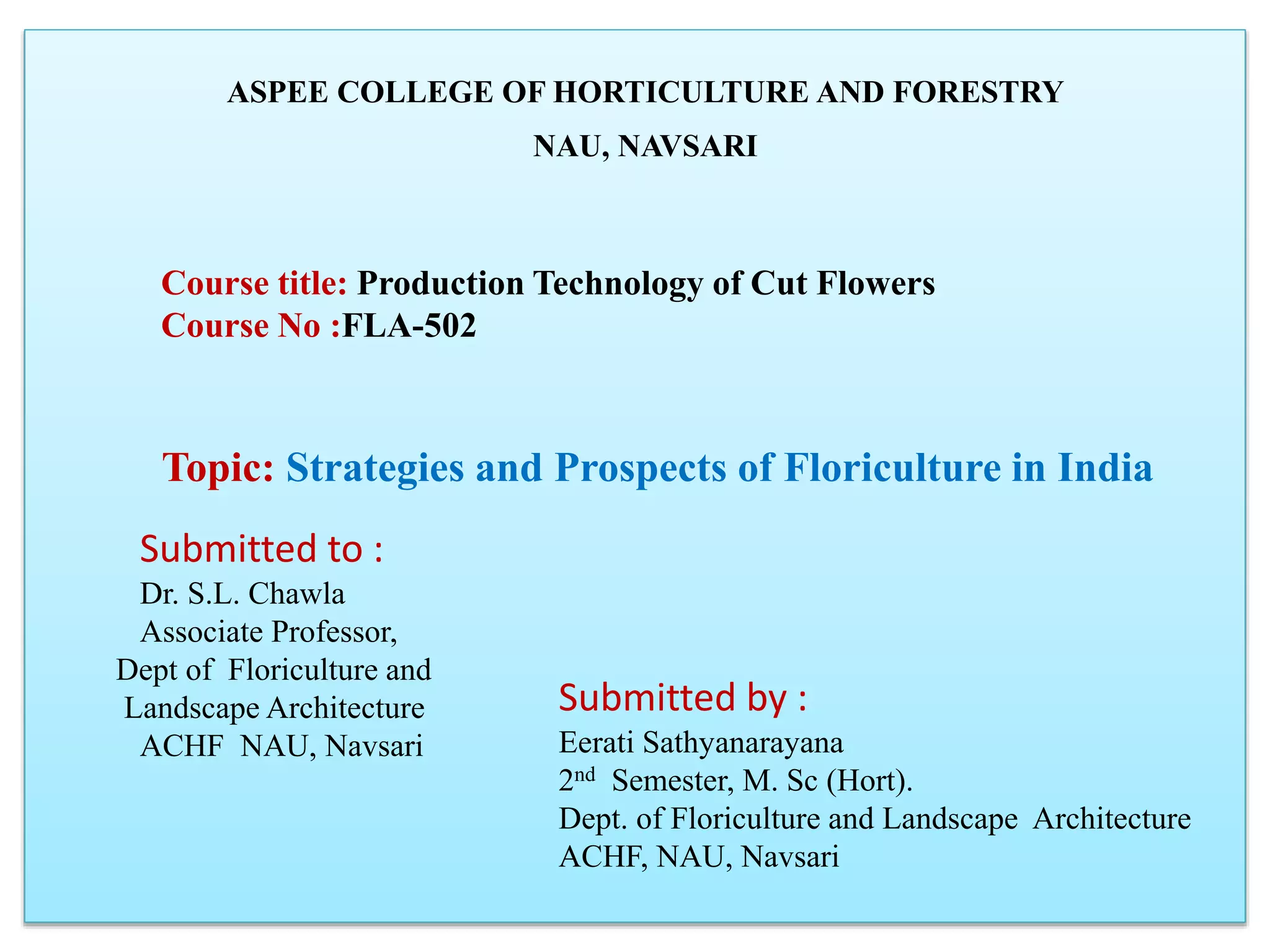 Strategies of flowers | PPTX