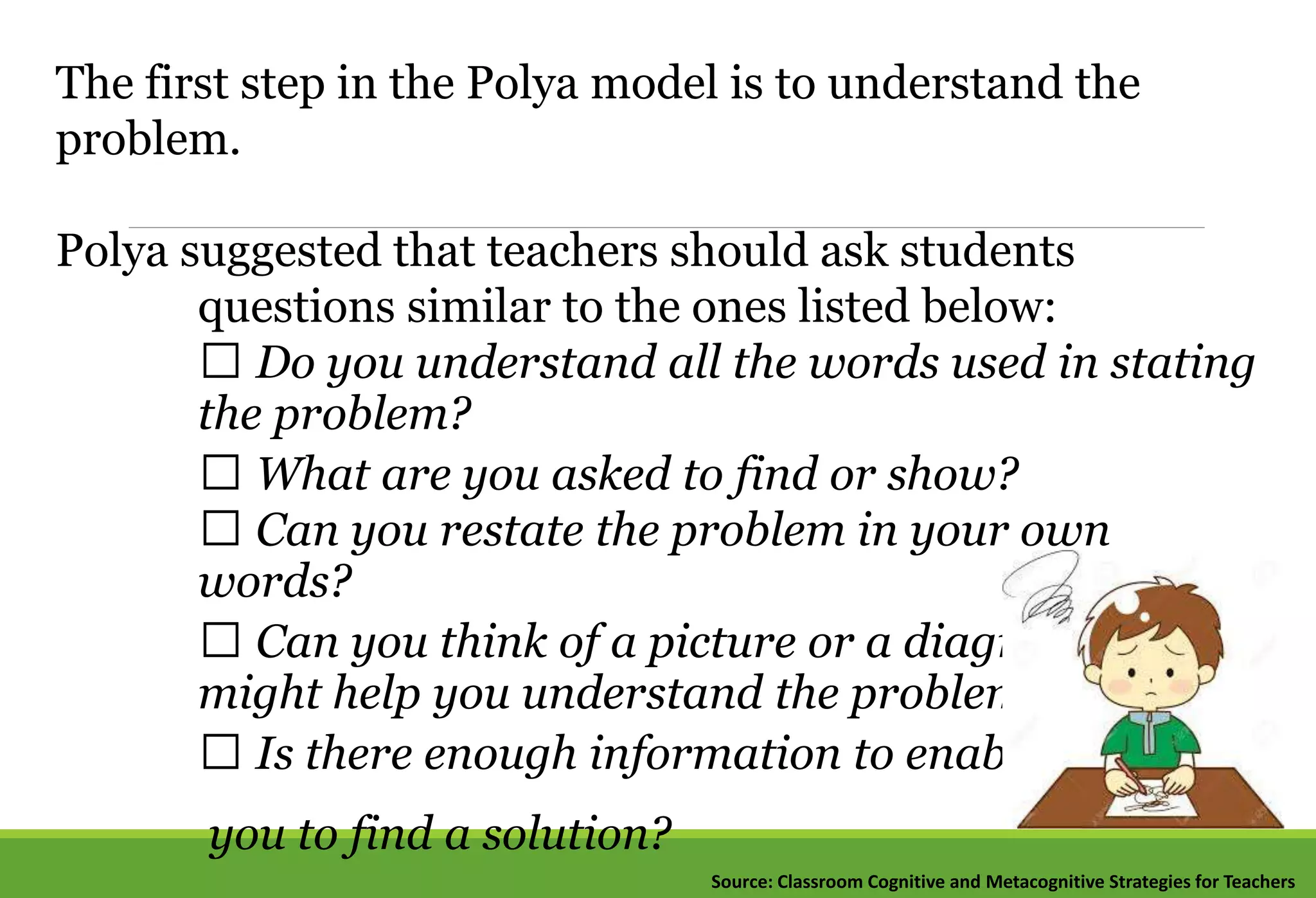 Polya's Problem-Solving Strategy | PPTX