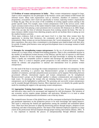 Strategies of women entrepreneurs in economic development | PDF