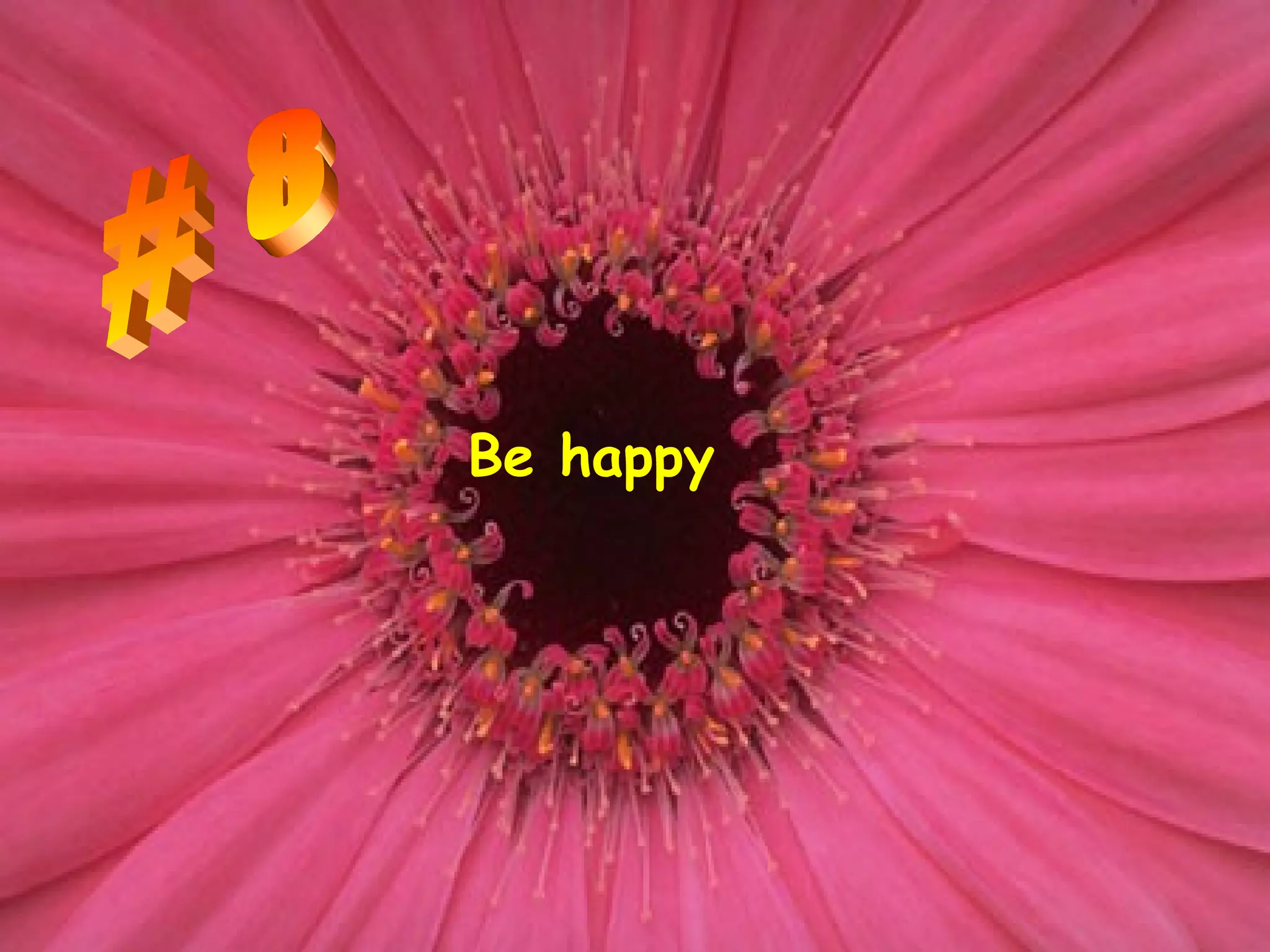 Be happy
 
