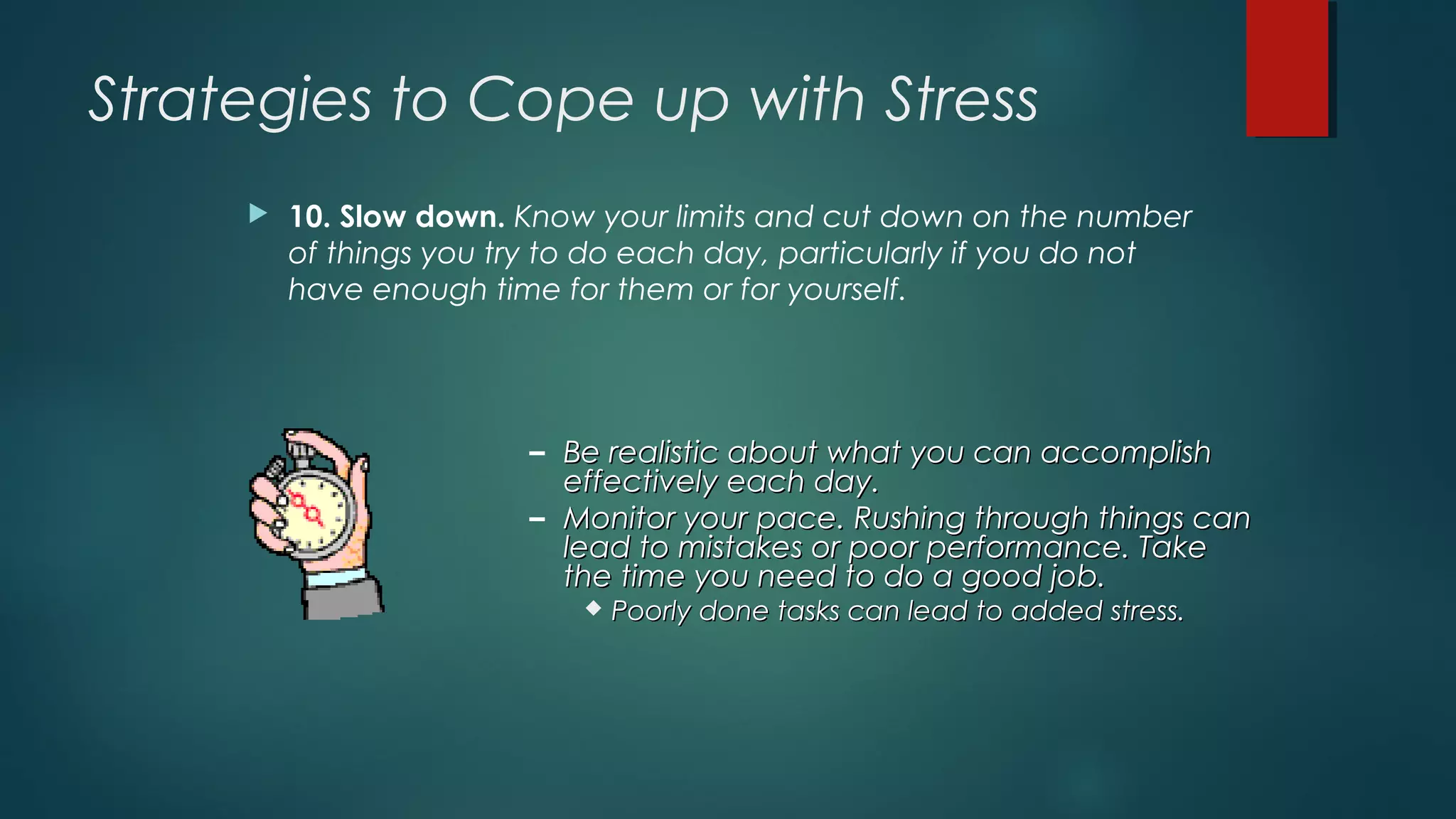 Strategies to cope up with stress | PPT