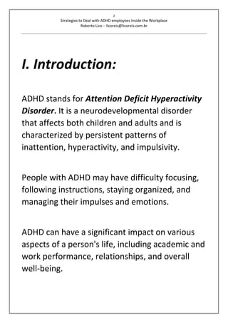 Strategies to Deal with ADHD employees Inside the Workplace - Roberto ...
