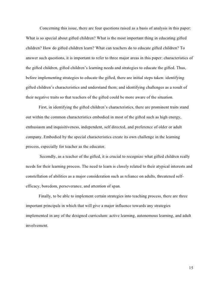 Strategies To Educate Gifted Children