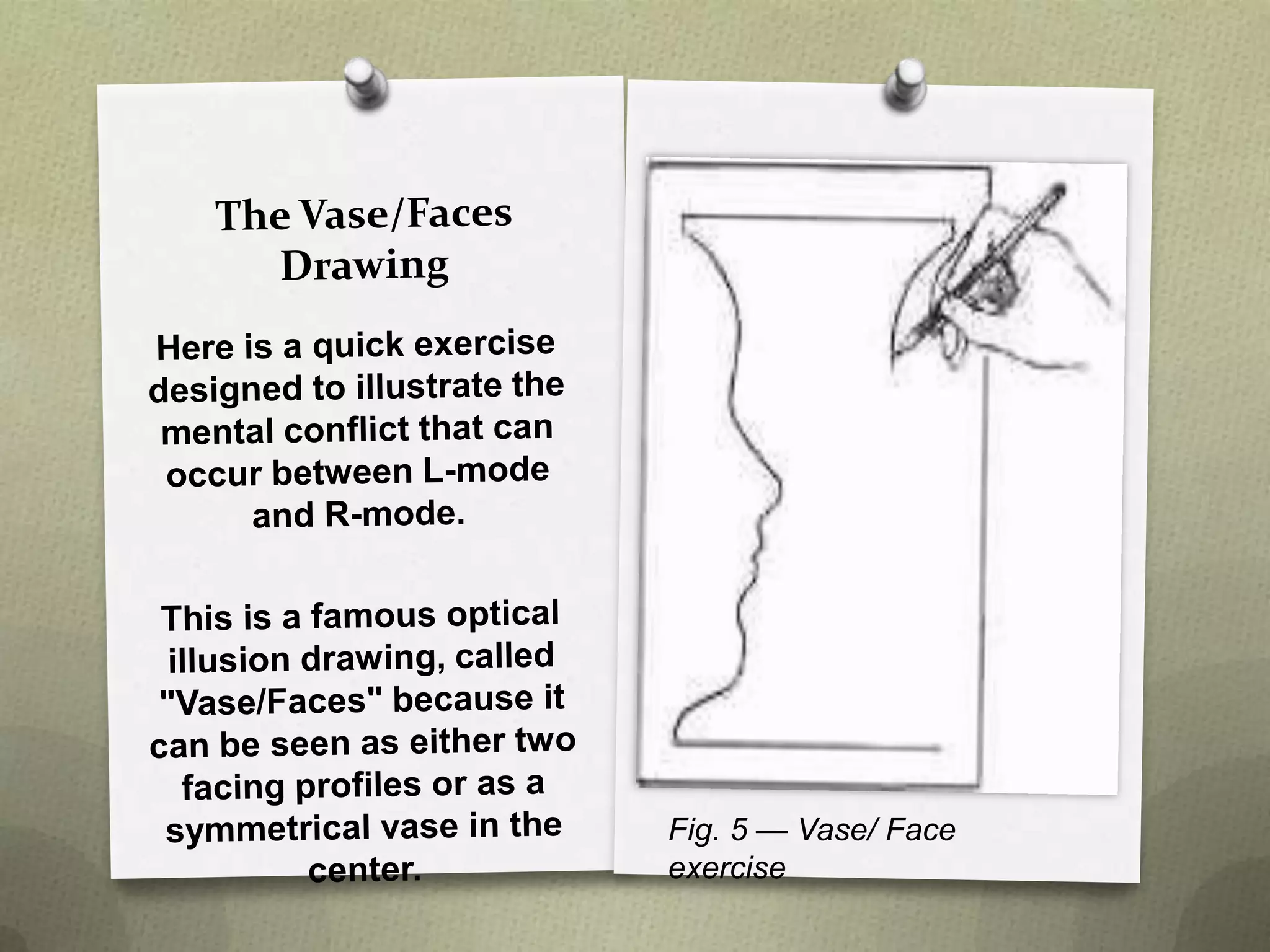 Fig. 5 — Vase/ Face
exercise

 