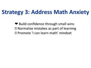 Normalize Mistakes Effective Strategies to Promote Numeracy Skills in Education | PPTX