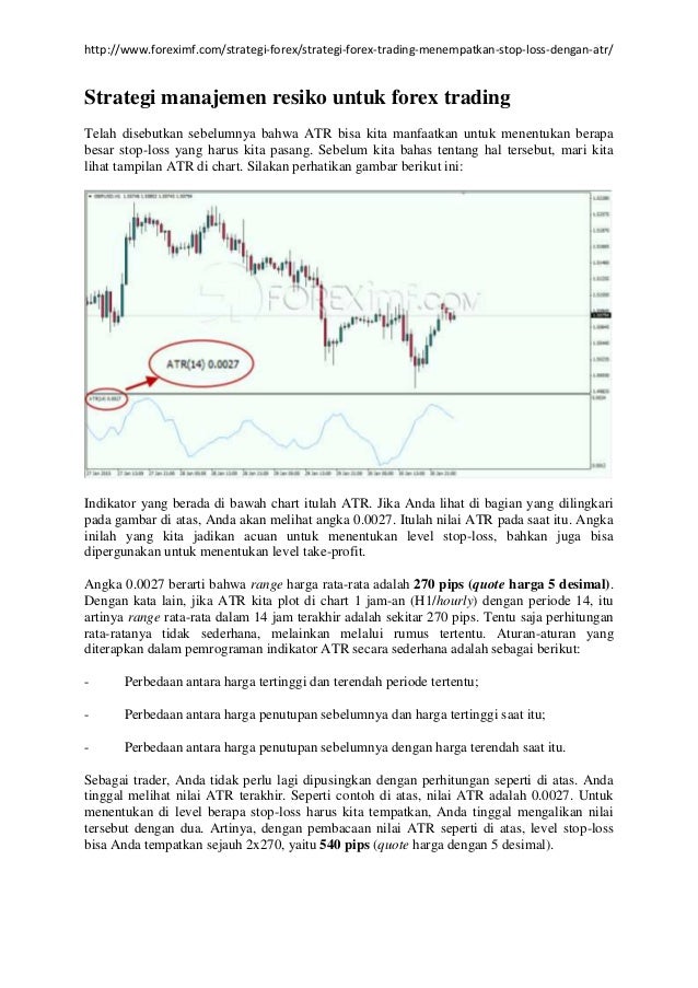 Atr forex stop loss