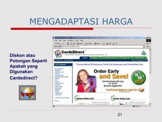 21
MENGADAPTASI HARGA
Diskon atau
Potongan Seperti
Apakah yang
Digunakan
Cardsdirect?
 