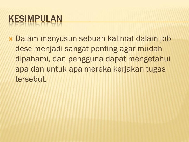 Strategi Penyusunan Job Desc & Analisa Beban Kerja untuk Staf