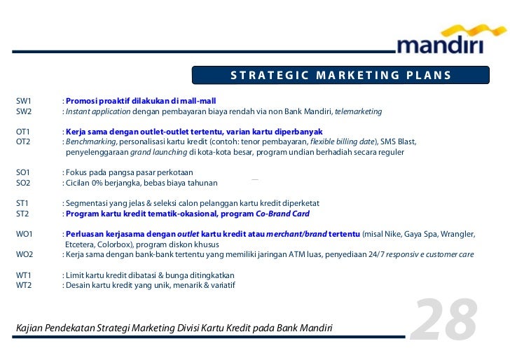 Strategi Marketing Kartu Kredit Mandiri 2008