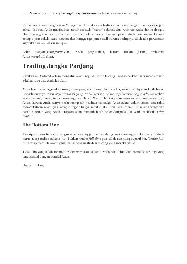 Menjadi trader forex