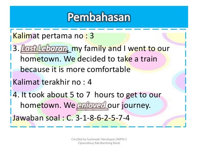 Strategi menyusun kalimat acak menjadi paragraph yang benar