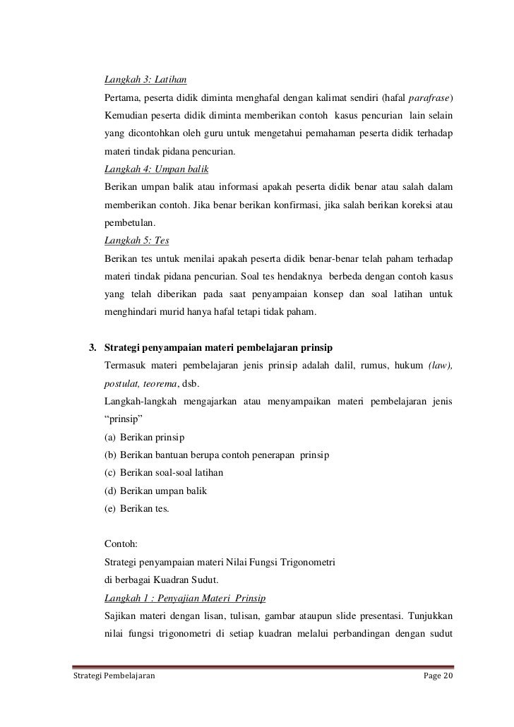 Strategi pembelajaran