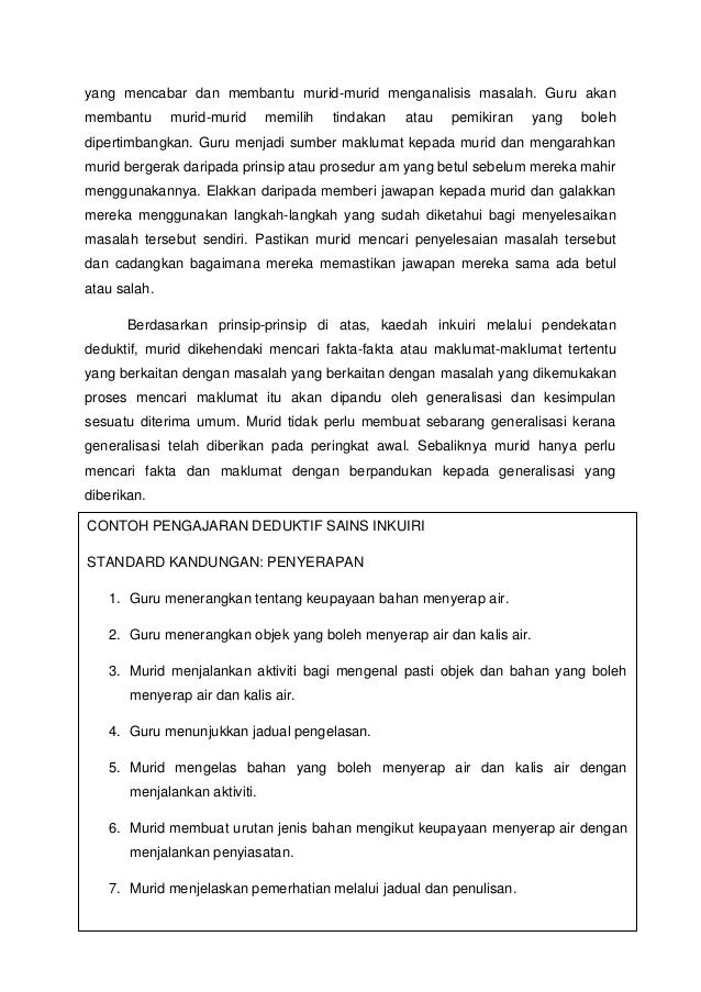 Strategi pengajaran sains kanak kanak secara inkuiri