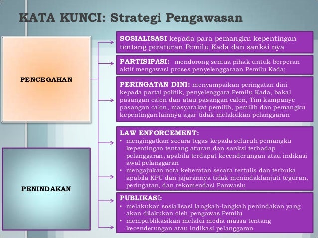 Strategi pengawasan pemilu kada