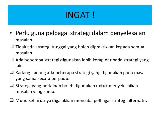 Strategi Penyelesaian Masalah - SLOT 3