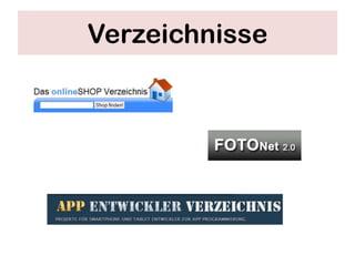 Verzeichnisse
 