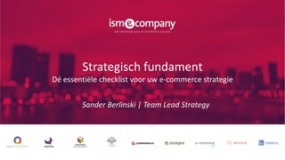 Strategisch fundament de essentiële checklist voor uw e