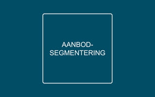 AANBOD-
SEGMENTERING
 