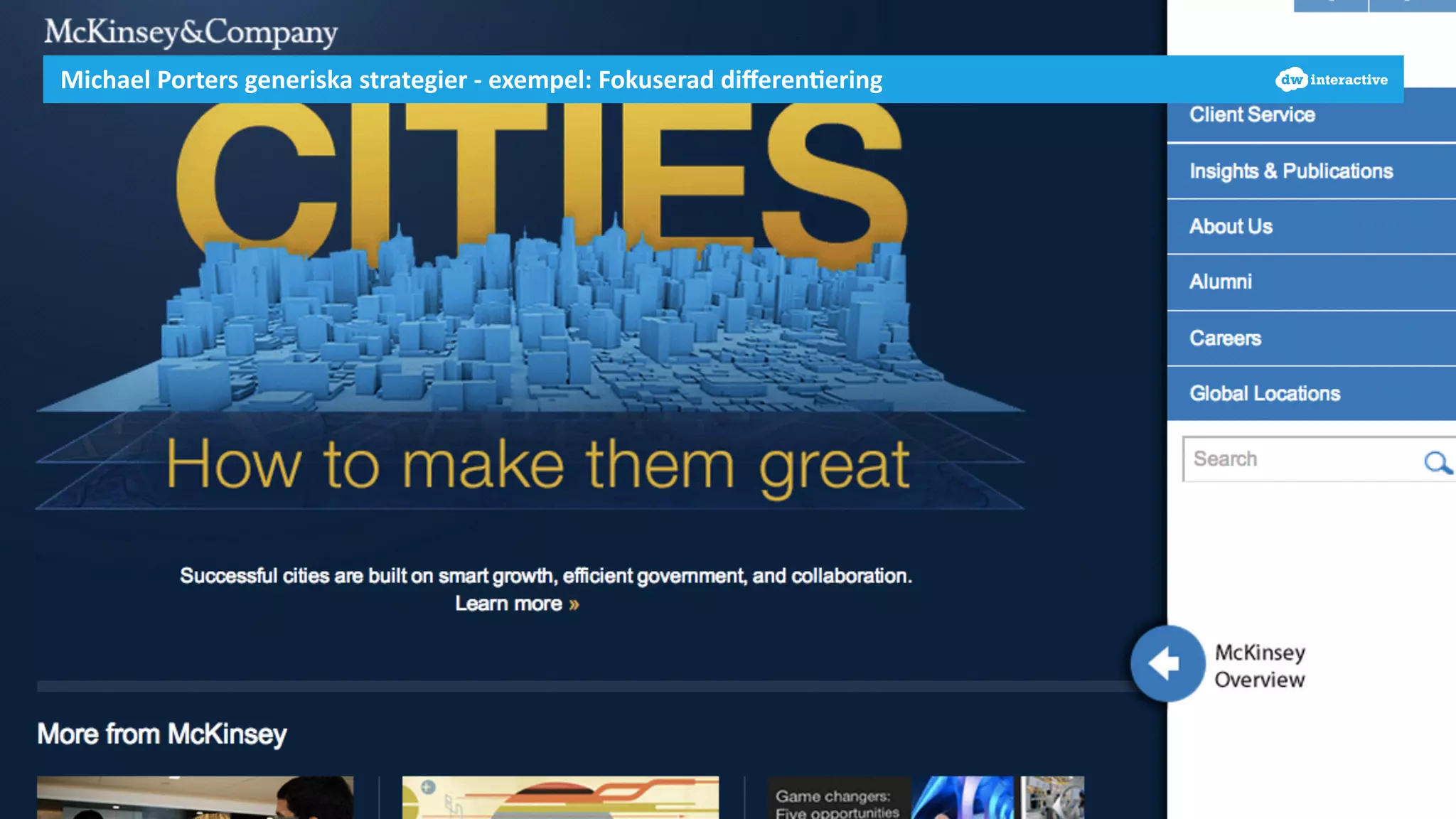 Michael 
Porters 
generiska 
strategier 
-­‐ 
exempel: 
Fokuserad 
differen-ering 
 