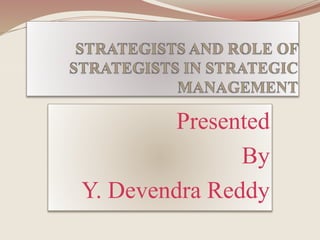 Presented
By
Y. Devendra Reddy
 