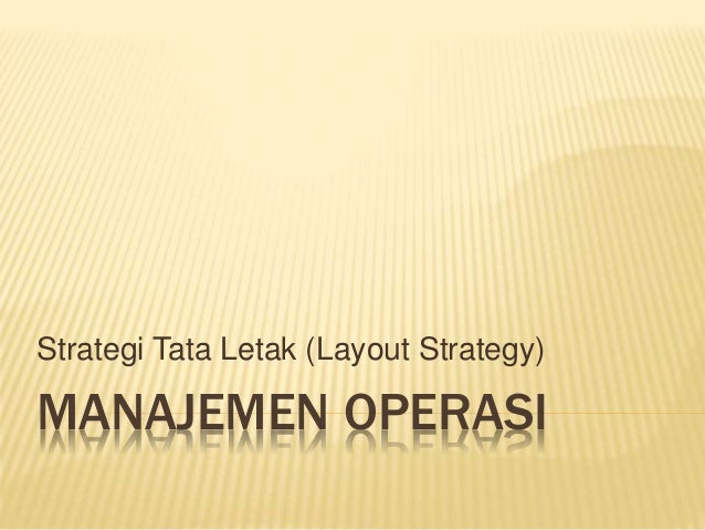 Strategi Tata Letak