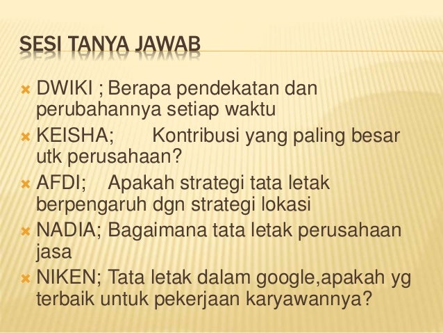 Strategi Tata Letak