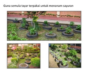 Air hujan dialirkan ke dalam tangki untuk penyiraman bunga, sayur atau pembersihan.<br />Terdapat 5 tangki kitar semula ai...