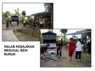 Menggunakan props terpakai sebagai pameran alam sekitar<br />