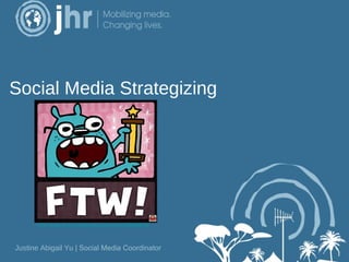 Social Media Strategizing  ,[object Object],http://www.flickr.com/photos/goopymart/289959670/ 