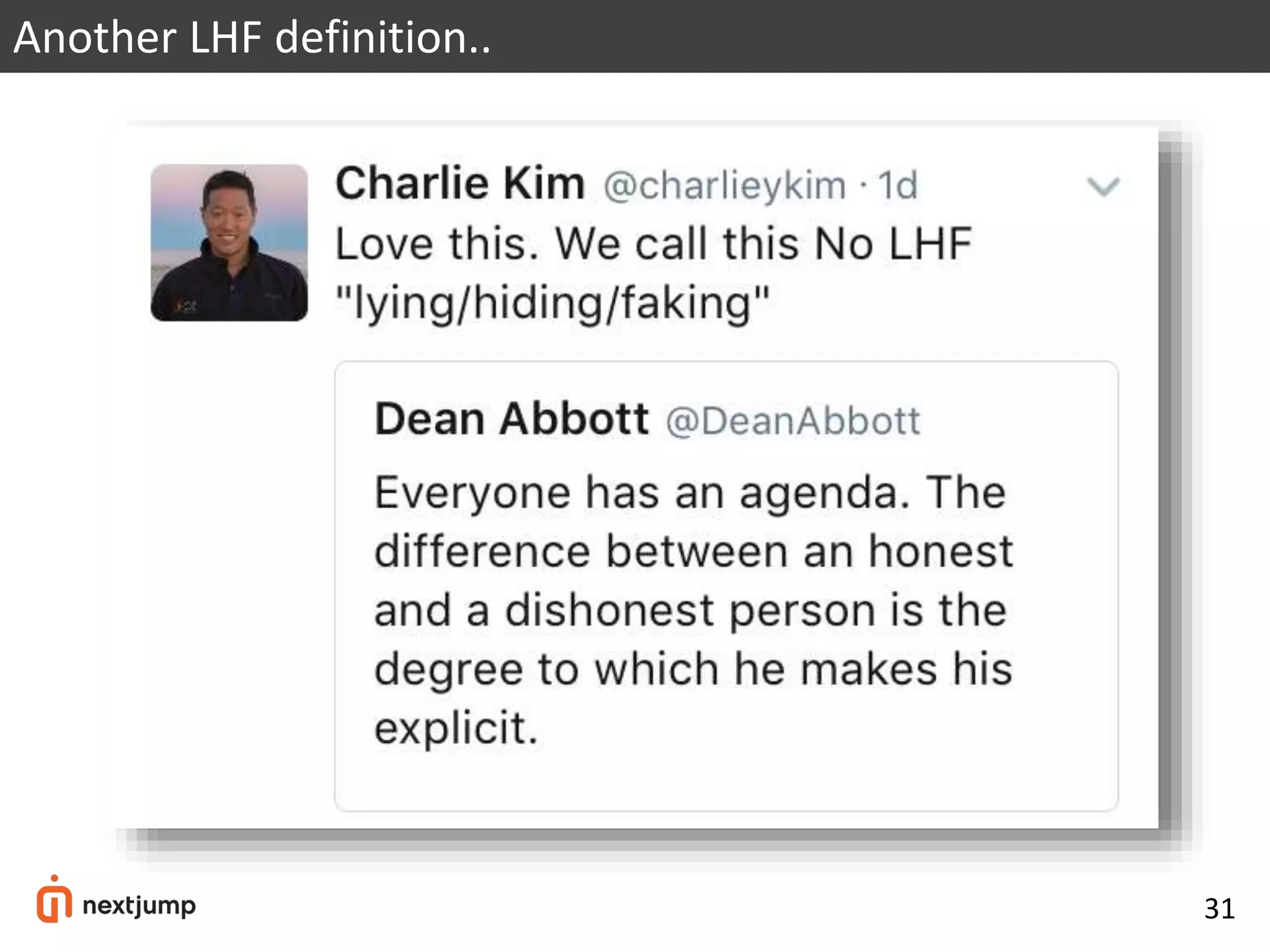 31
Another LHF definition..
 