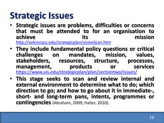 STRATEGIC ANALYSIS, ISSUES, APPROACH AND TOOLS | PPTX