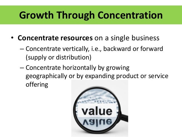 Growth strategy concentration and diversification