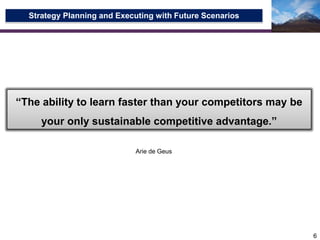 6“The ability to learn faster than your competitors may be your only sustainable competitive advantage.”Arie de Geus