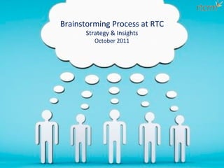 Brainstorming Process at RTC Strategy & Insights October 2011 