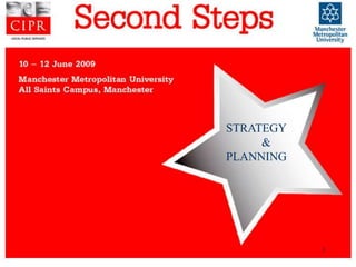 STRATEGY
     &
PLANNING




           1
 