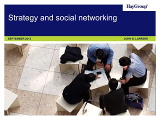 Strategy and social networking
SEPTEMBER 2013

JOHN B. LARRERE

 