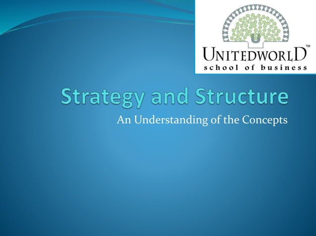 Relationship Between Strategy And Structure Of An Organization PPT